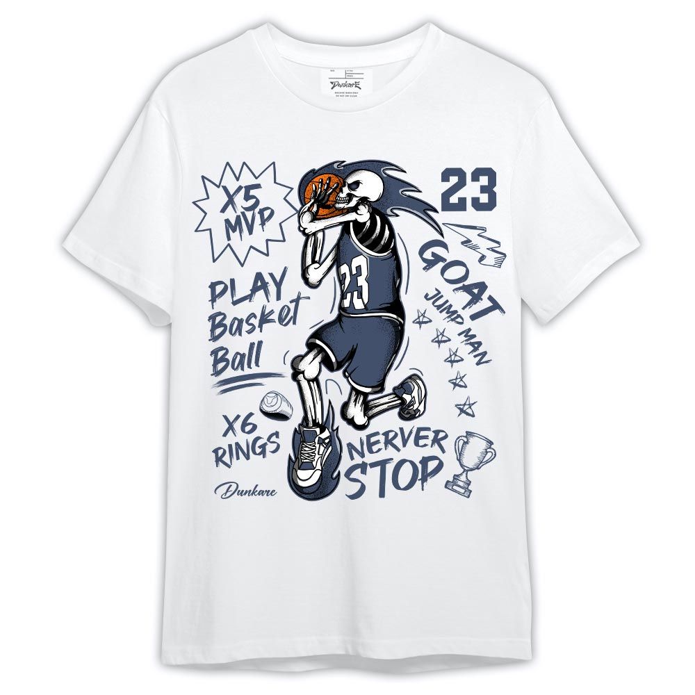 Shirt To Match Low Diffused Blue 11s - Never Stop G.O.A.T Shirt Outfit