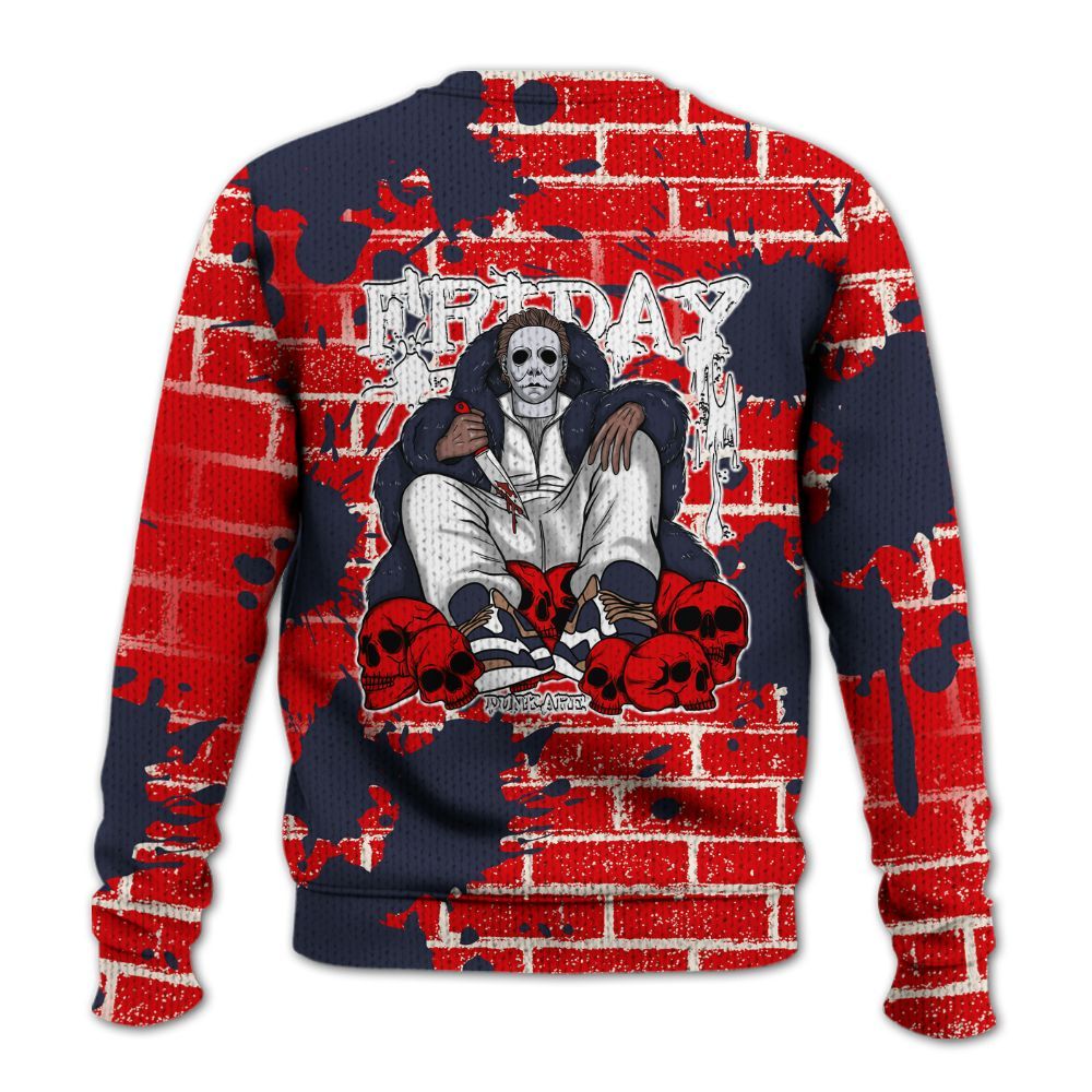 Knitted Sweater To Match Low OG Howard University 1s - Friday Brick