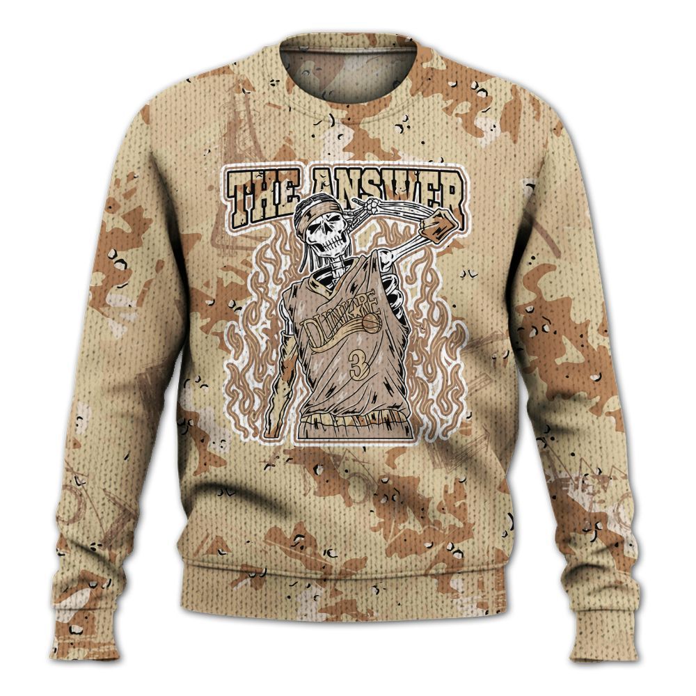 Knitted Sweater To Match Desert Camo 3s - Allen Answer Skeleton Messyz