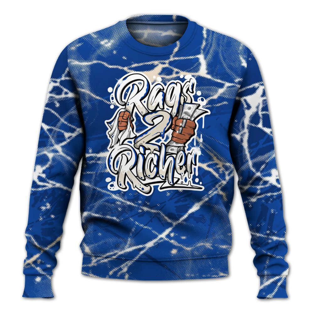 Sweatshirt To Match Low Game Royal 1s - Rag 2 Rich Graphic All Over Print