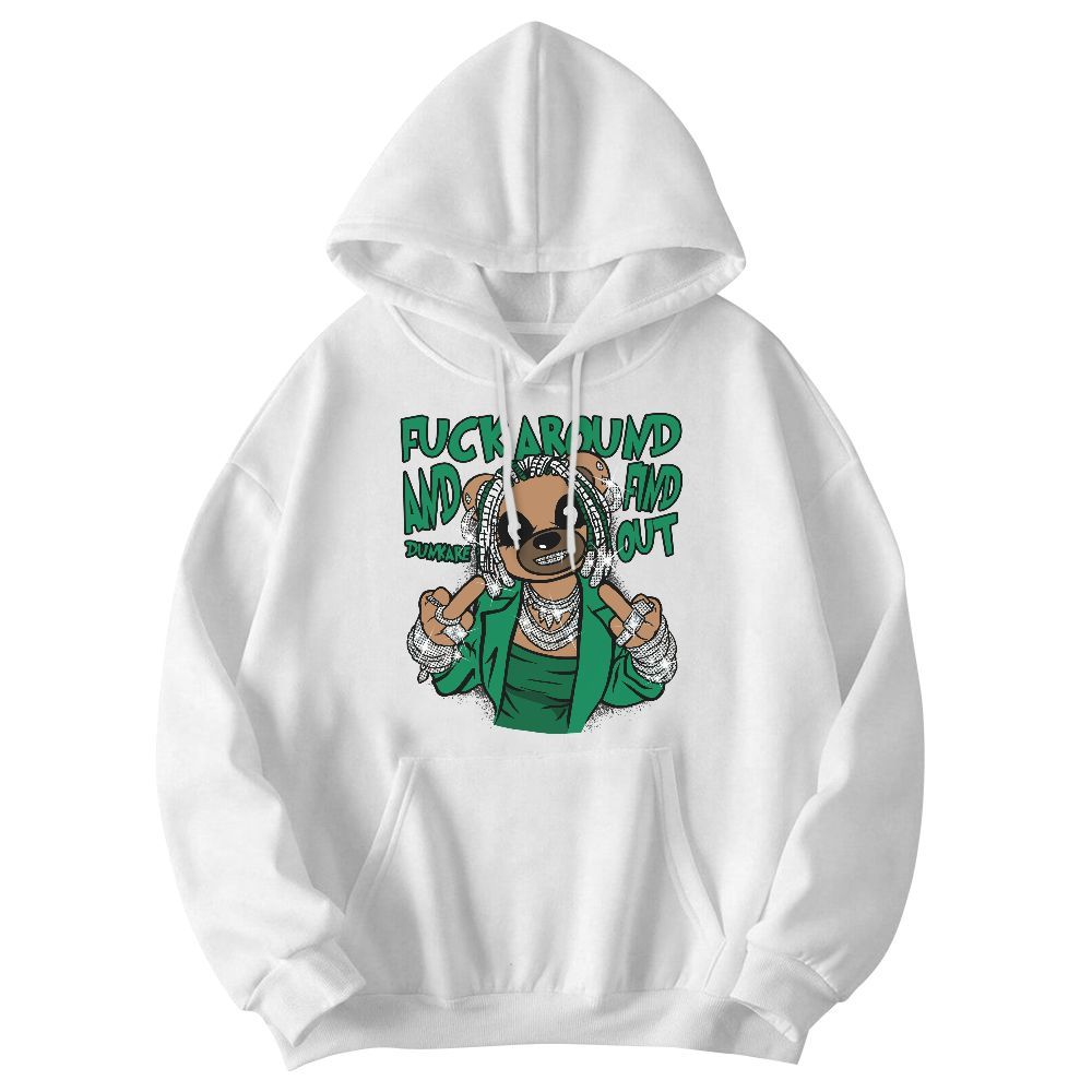 Sweatshirt To Match Mid Lucky Green 1s - F#ck Around Bear Bear Graphic