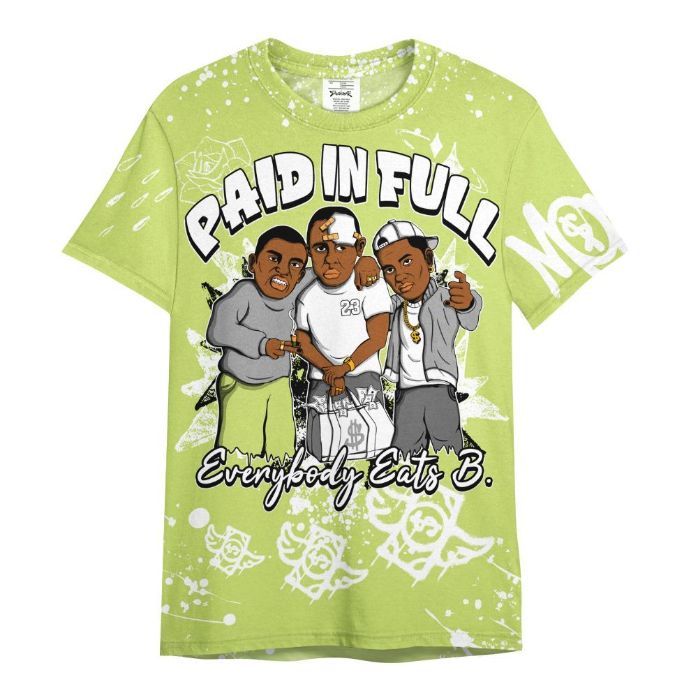 Shirt To Match Light Lemon Twist 4s - Paid In Full Crayon All Over Print
