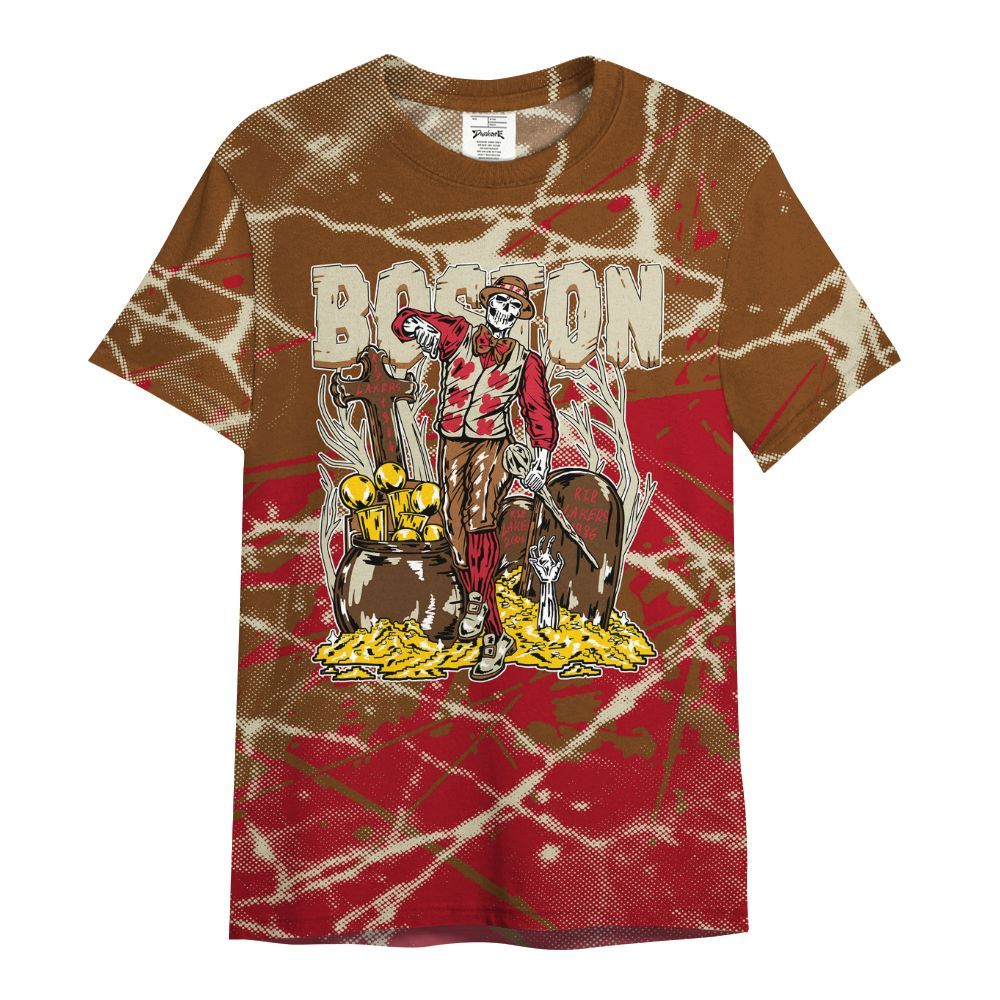 Shirt To Match Archaeo Brown 5s - Goldrush Skeleton Profound All Over Print