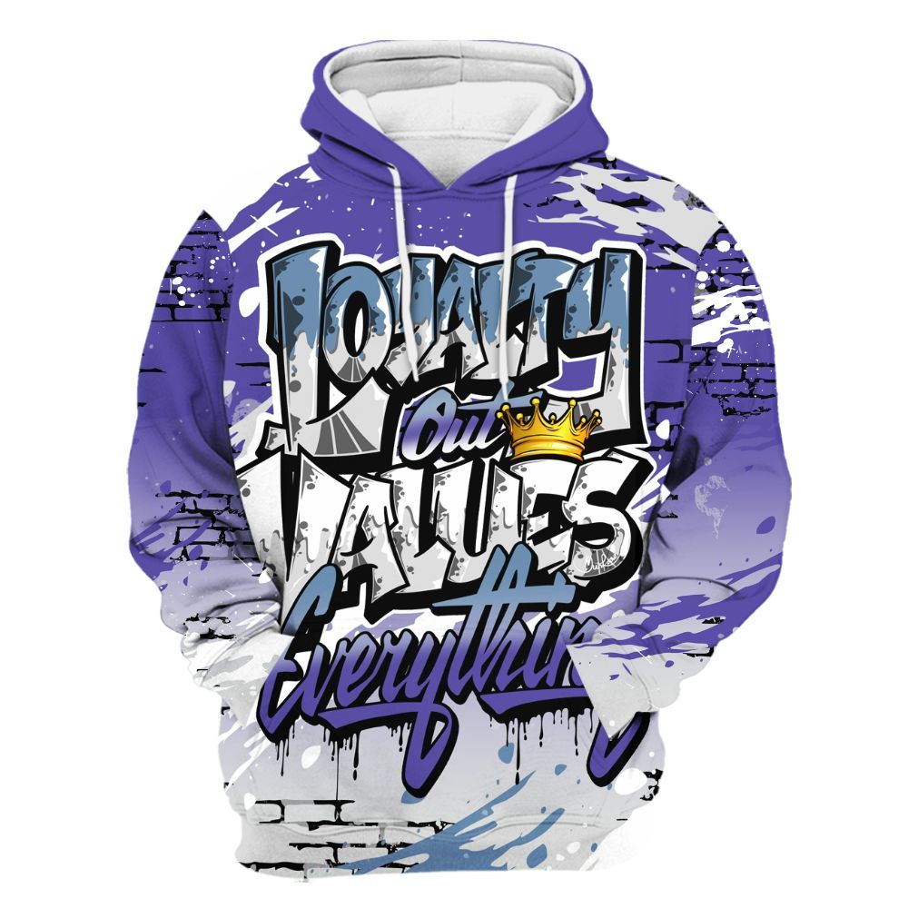 Hoodie To Match Retro Concord 5s - Values Of Loyalty Drip All Over Print