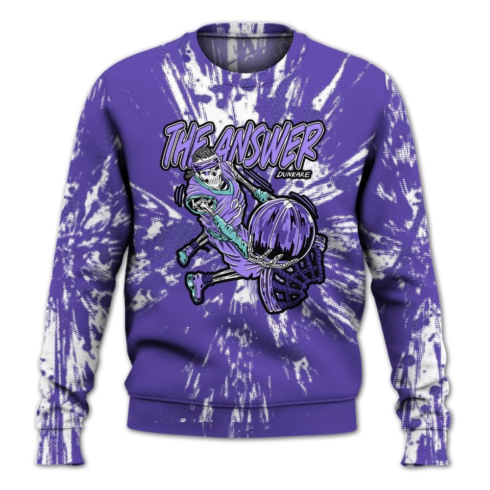Sweatshirt To Match Low Hornets 1s - The Answer Skeleton Luxury All Over Print