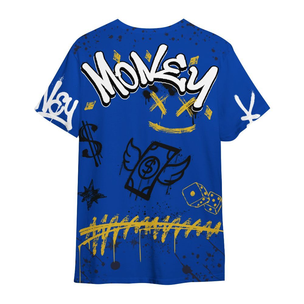 Shirt To Match Brazil Racer Blue Yellow 3s - Everybody Paid In Full Crayon All Over Print