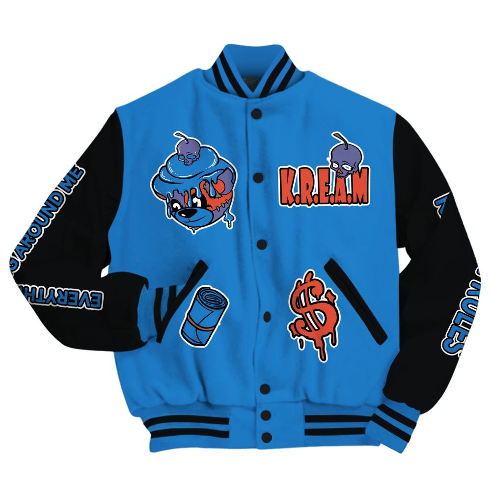 Varsity Jacket To Match Hi-Res Blue 700s - Loot Bear All Over Print