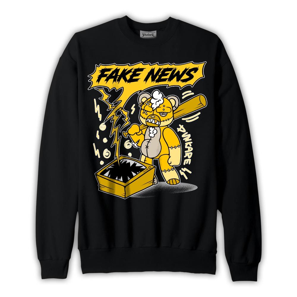 Sweatshirt To match Vivid Sulfur 4s Sweatshirt - False News Hugz Graphic