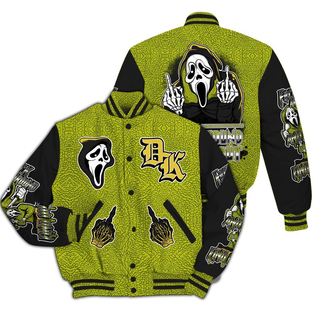 Varsity Jacket To Match Dunk Low QS Halloween Skull - F#CK And Find Out Graphic All Over Print