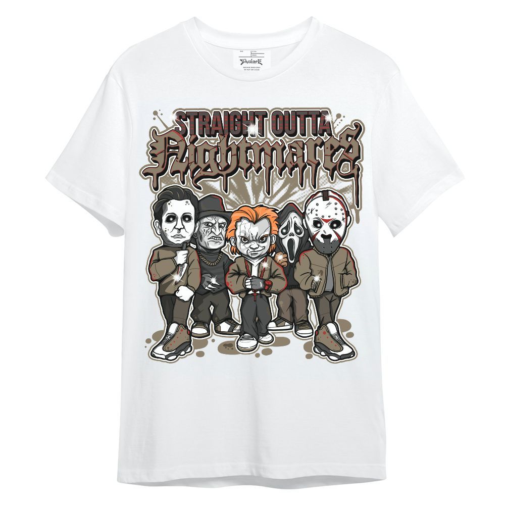 Shirt To Match Olive 9s - Halloween Straight Outta Nighmares Graphic Unisex Shirt