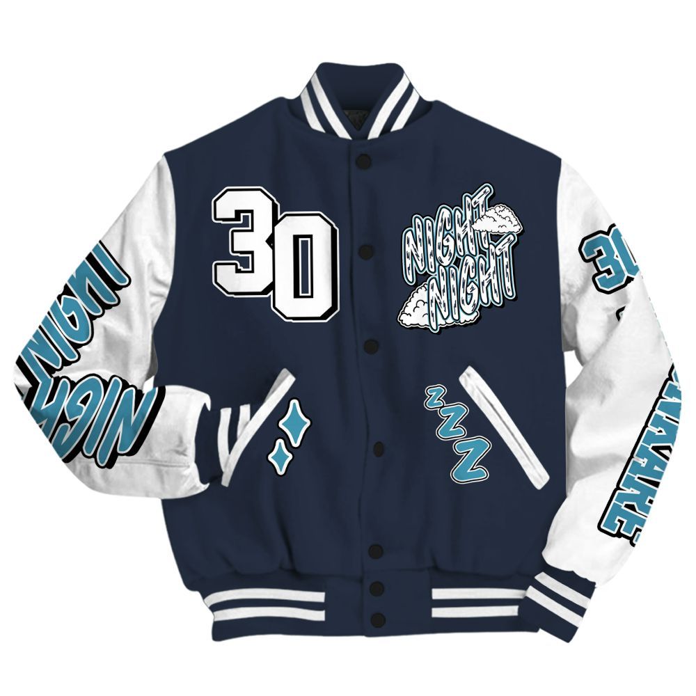 Varsity Jacket To Match Retro Obsidian 13s - Seeya Skeleton All Over Print