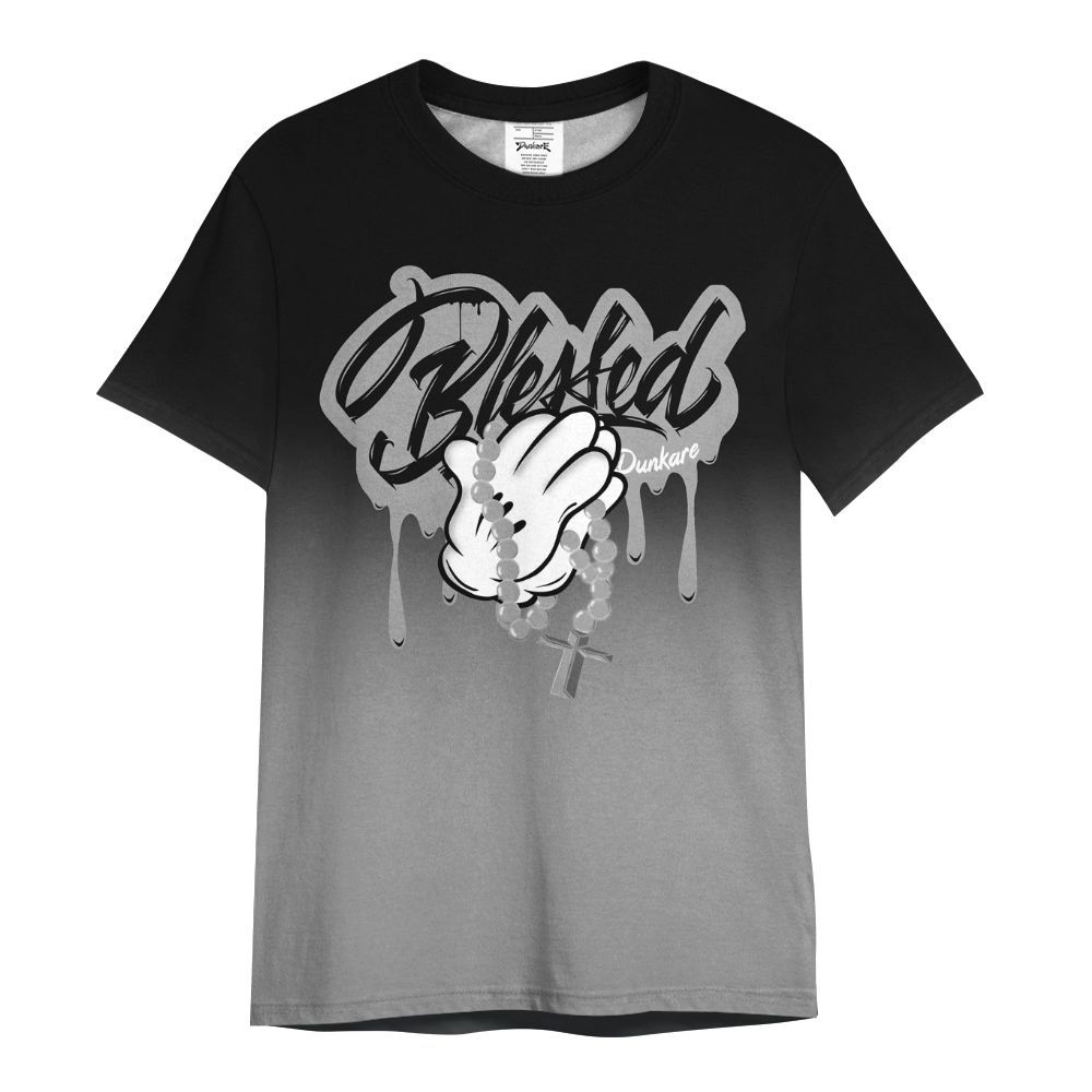 Shirt To Match Black Wolf Grey 12s - God Blessed Drip All Over Print