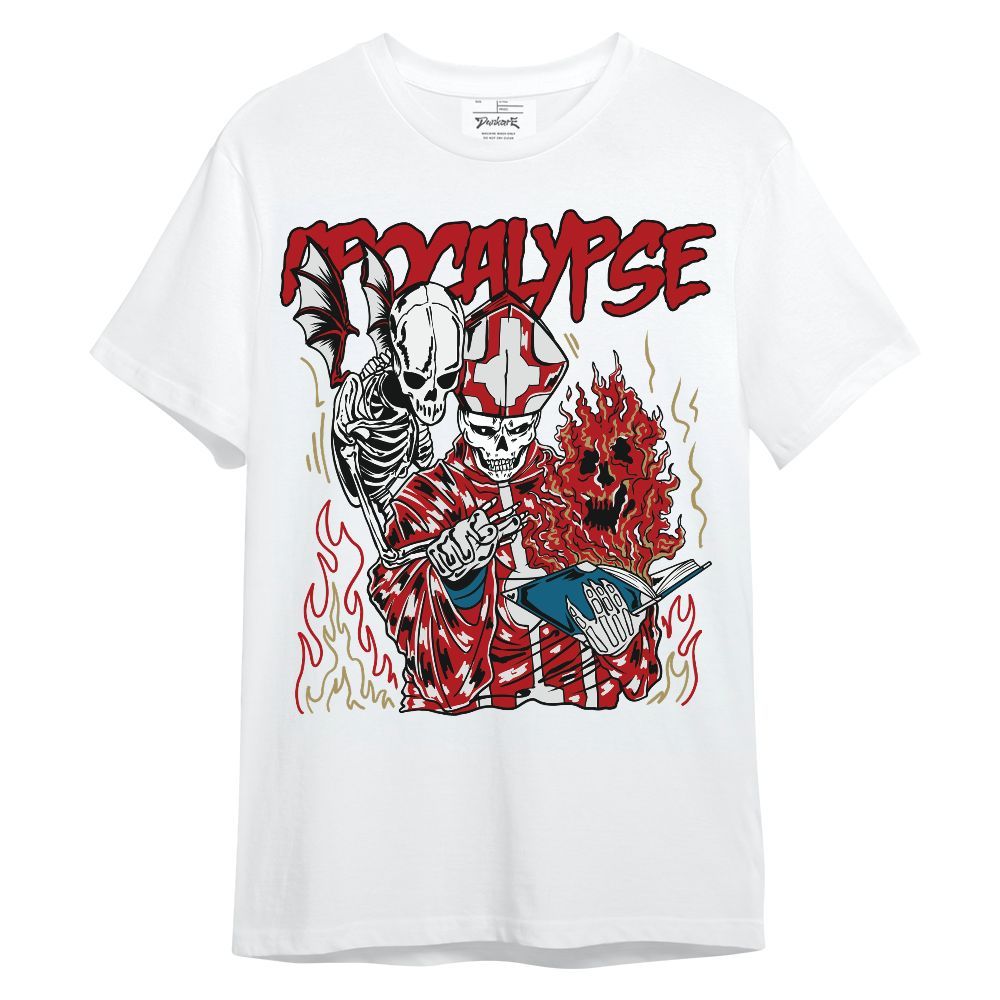 Shirt To Match OG Varsity Red 17s - Apocalypse Skeleton Unisex Shirt