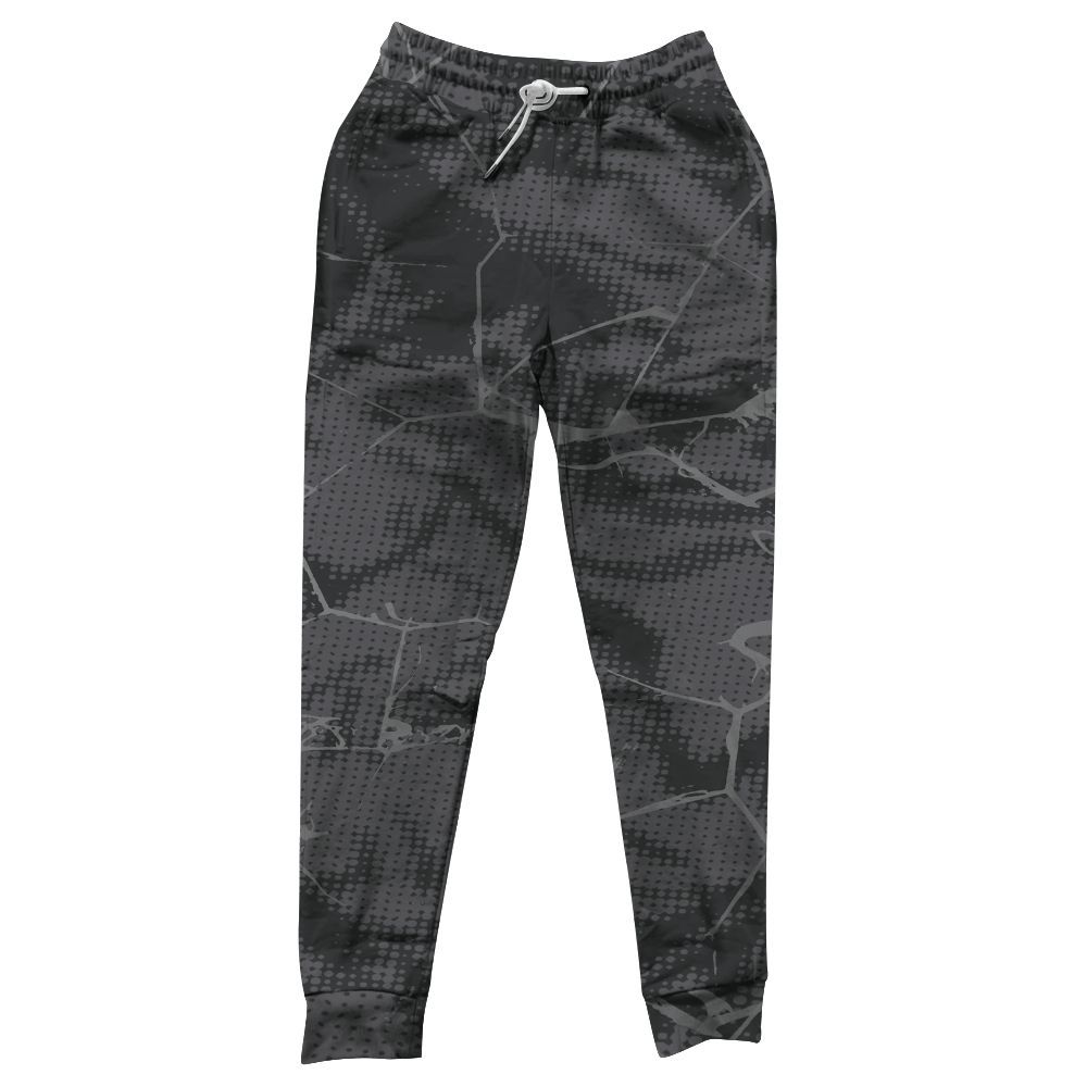 Sweatpant To Match White Thunder 4s - Crack Graphic All Over Print