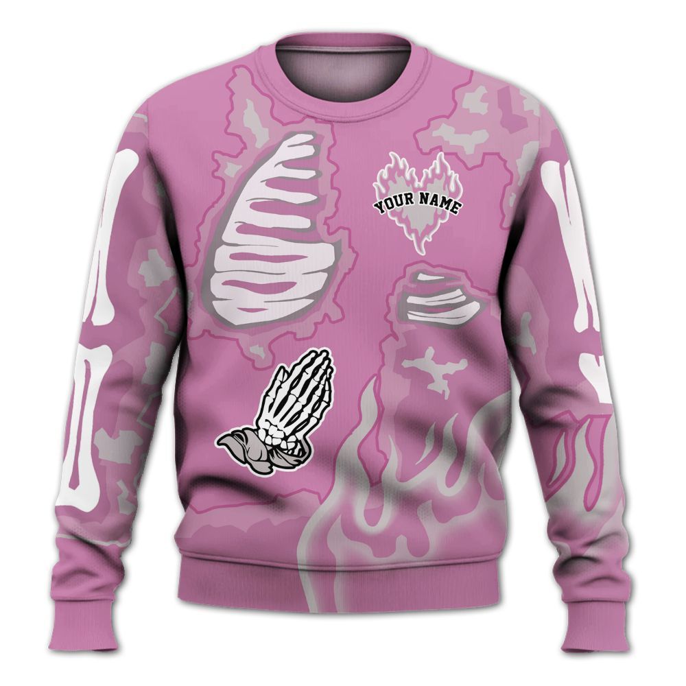 Sweatshirt To Match Neutral Grey Black White Orchid 4s - Dislike Us Graphic Burning Custom Name All Over Print