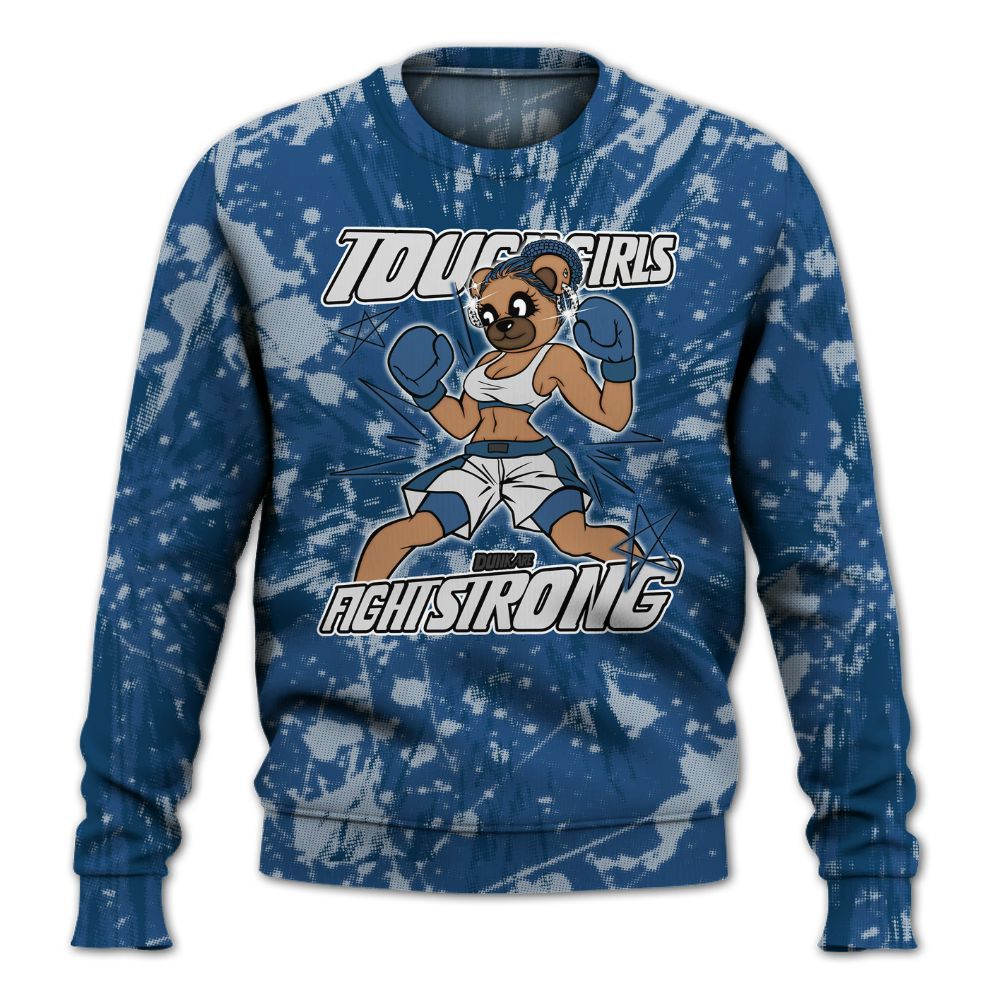 Sweatshirt To Match High OG Midnight Navy 1s - Gritty Girls Bear Luxury All Over Print