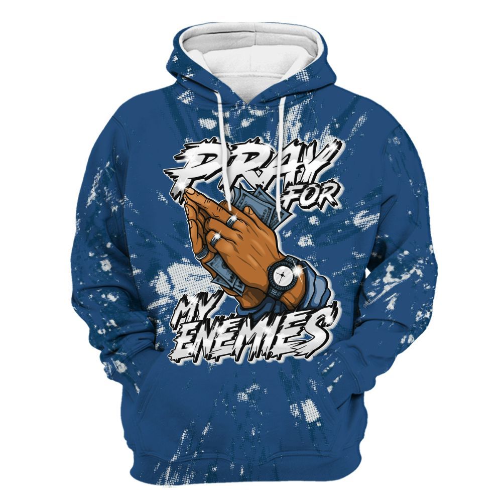 Hoodie To Match High OG Midnight Navy 1s - Prayed For Enemies Graphic Luxury All Over Print