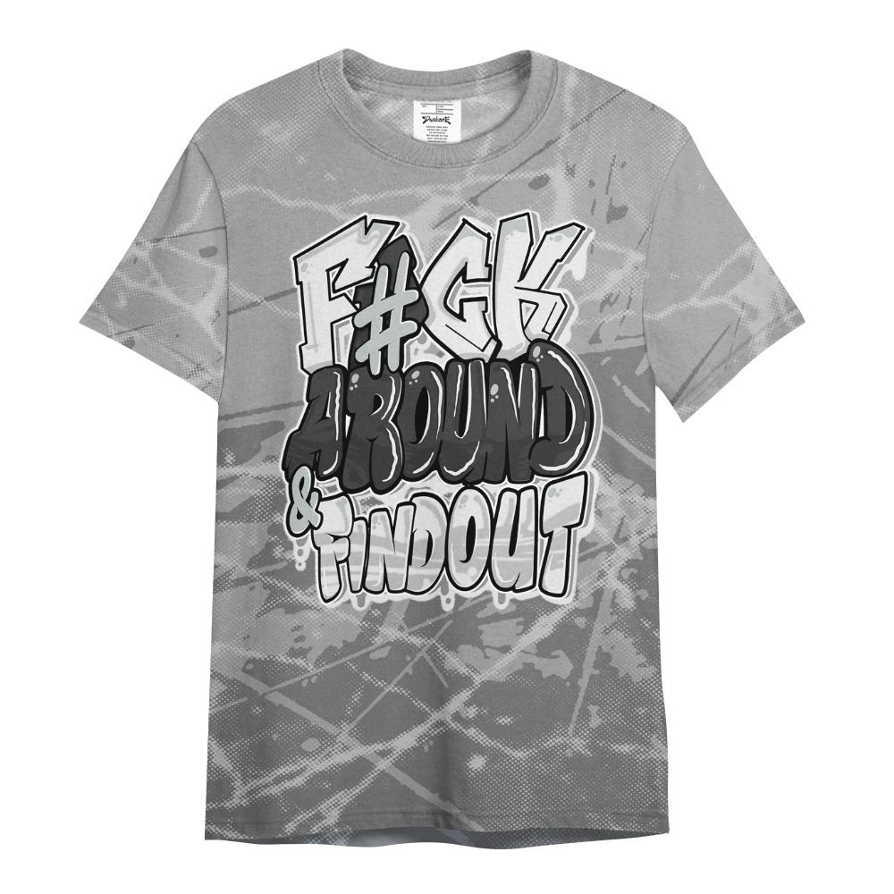 Shirt To Match Black Wolf Grey 12s - F Around Find Out Graphic Profound All Over Print