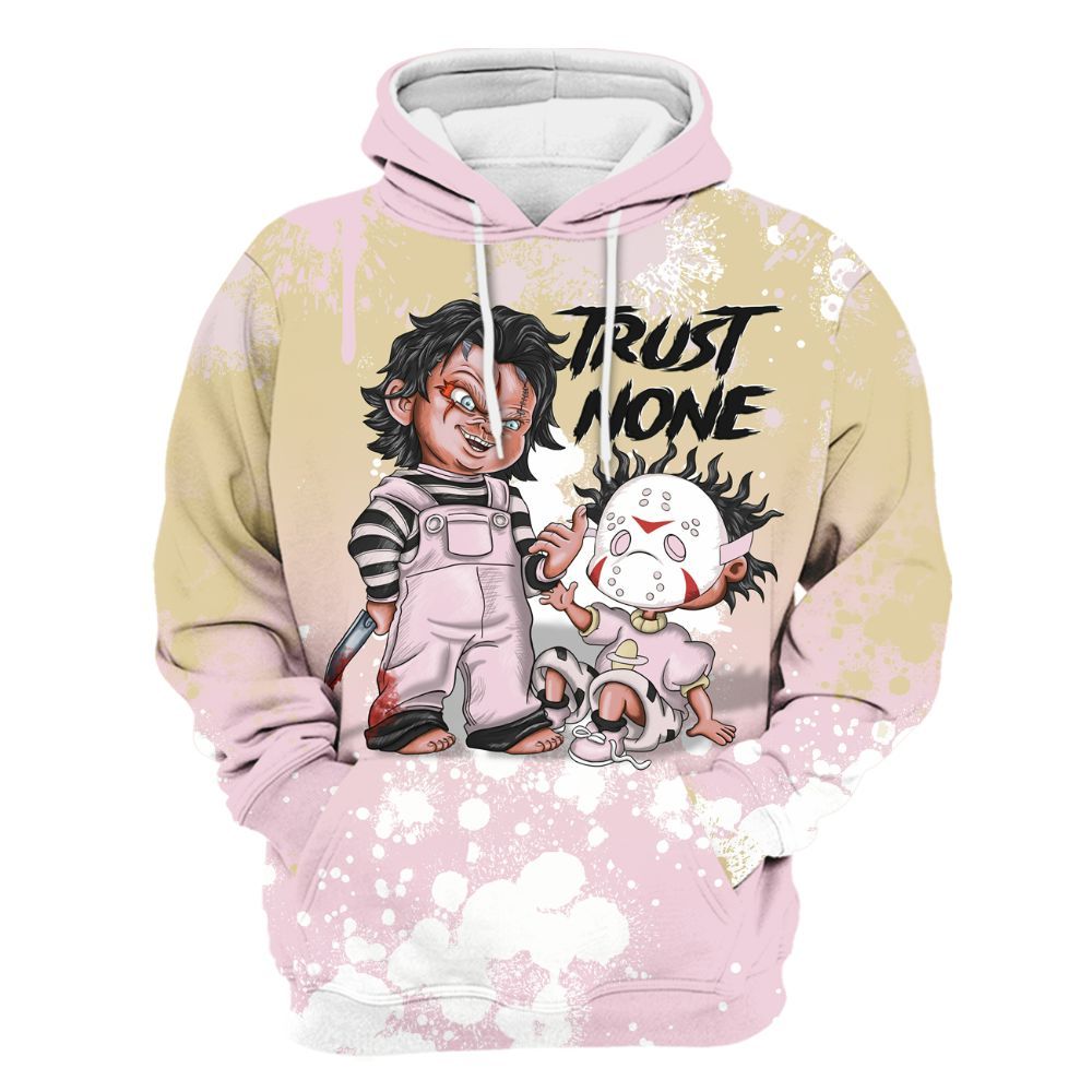 Hoodie To Match Denim Iced Carmine 4s - Trust No One Scary All Over Print
