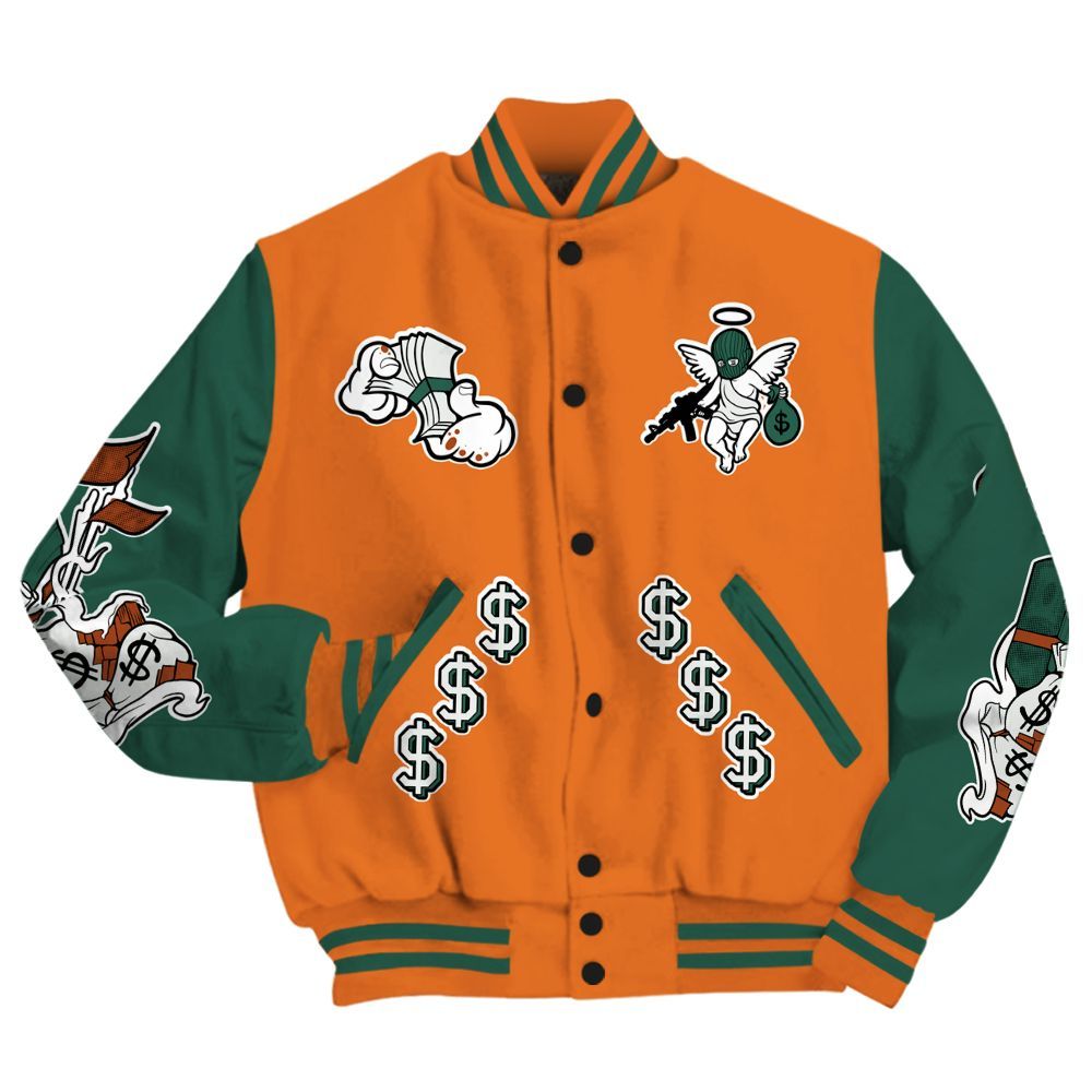 Varsity Jacket To Match Dunk Low Ceramic - Ones Move In Silence Graphic All Over Print