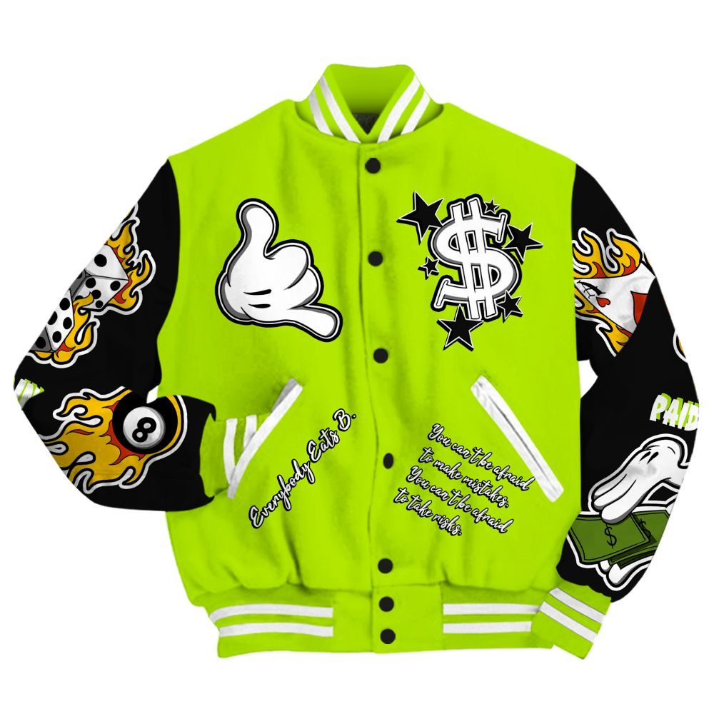 Varsity Jacket To Match Foamposite Voltage Black Air Pro 2026 - Everybody Paid In Full Graphic All Over Print