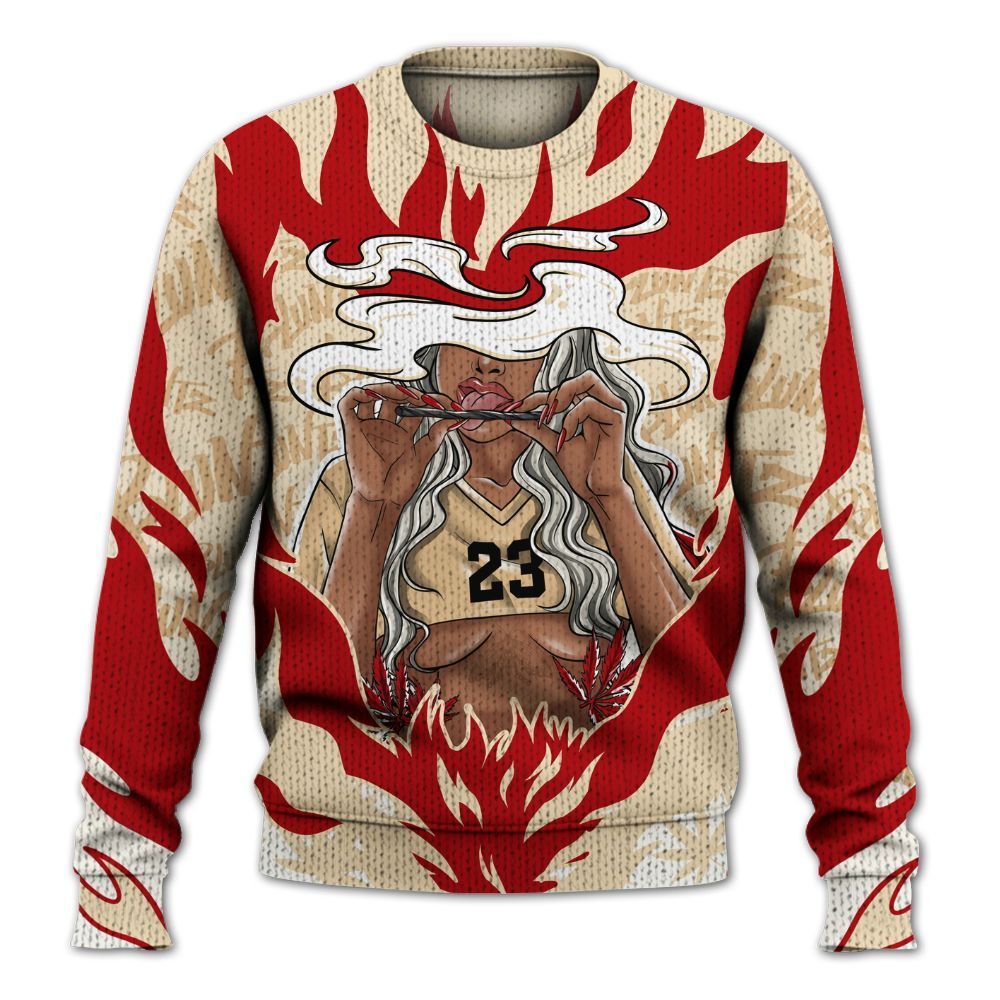 Knitted Sweater To Match Dunk Low Strawberry Waffle - Bluntz Burnz Graphics