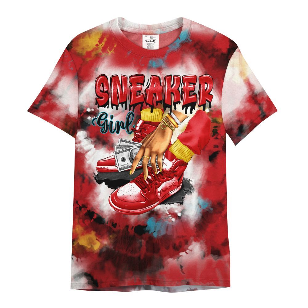 Shirt To Match Dunk Low Fruity Pebbles - SNEAKER Girl Money Drip Tie Dye All Over Print