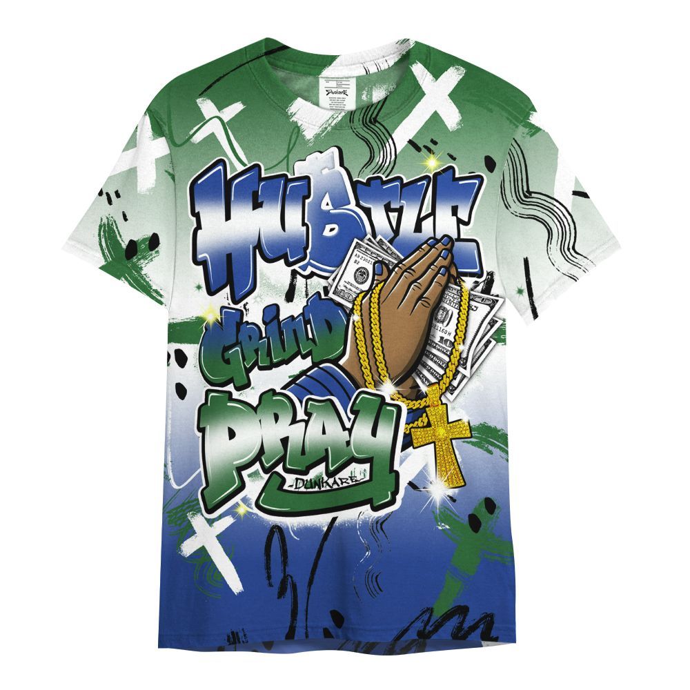 Shirt To Match Dunk Low Tennis Classic - Money Hustle Grind Pray All Over Print