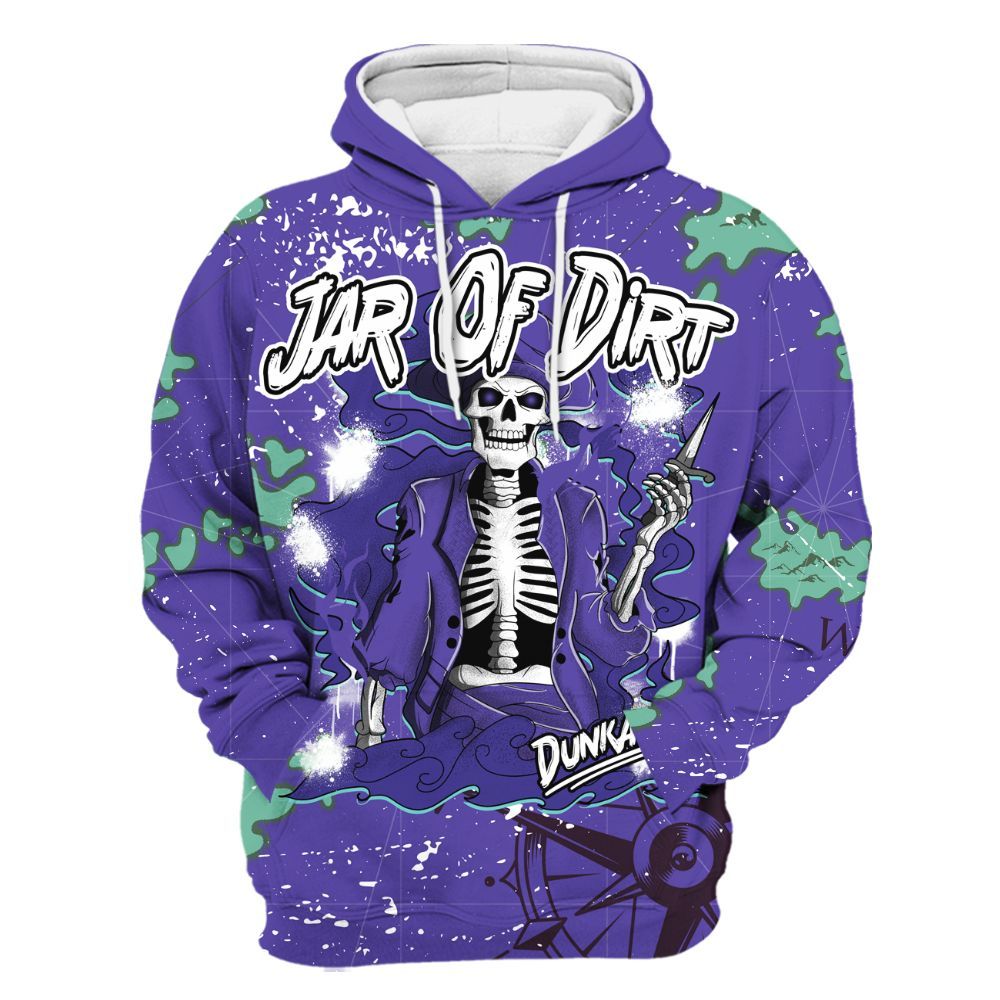Hoodie To Match Low Hornets 1s - Skeleton Jar Of Dirt Retro All Over Print