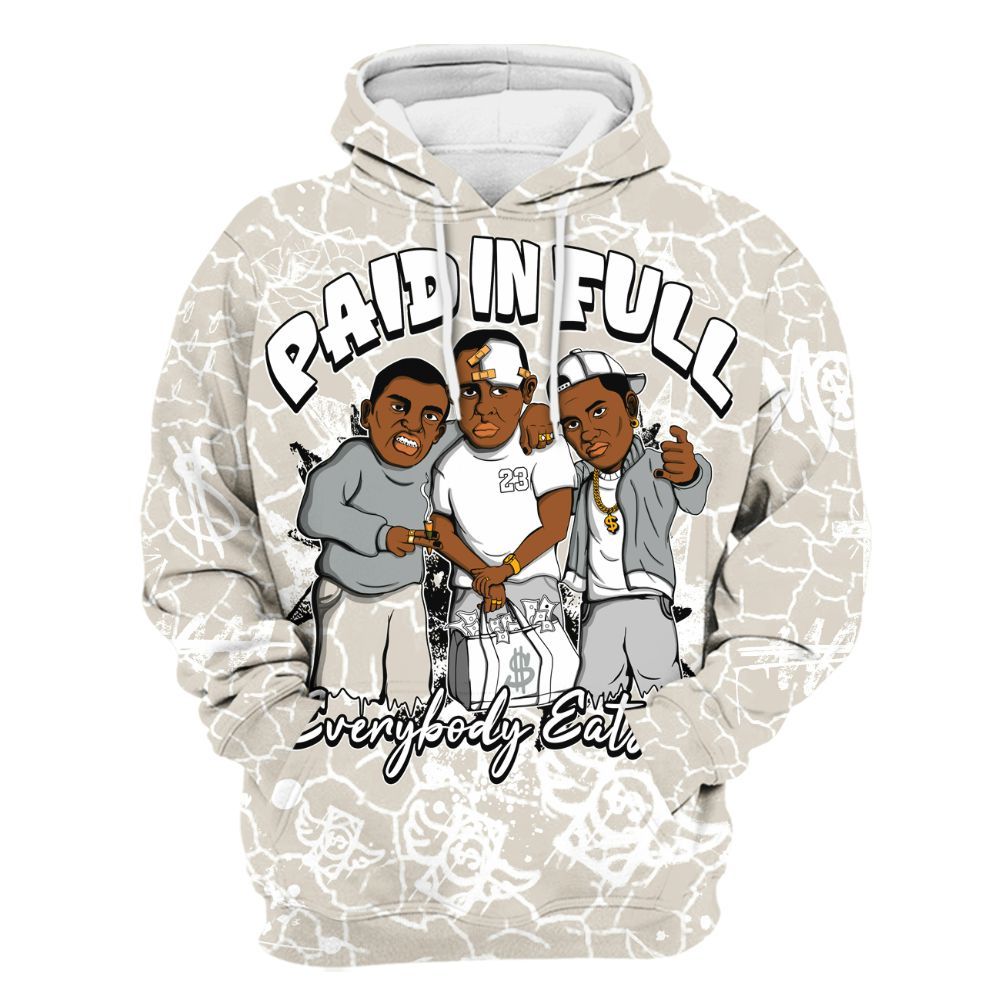 Hoodie To Match Retro Pure Money 3s - Everybody Paid In Full Crayon All Over Print