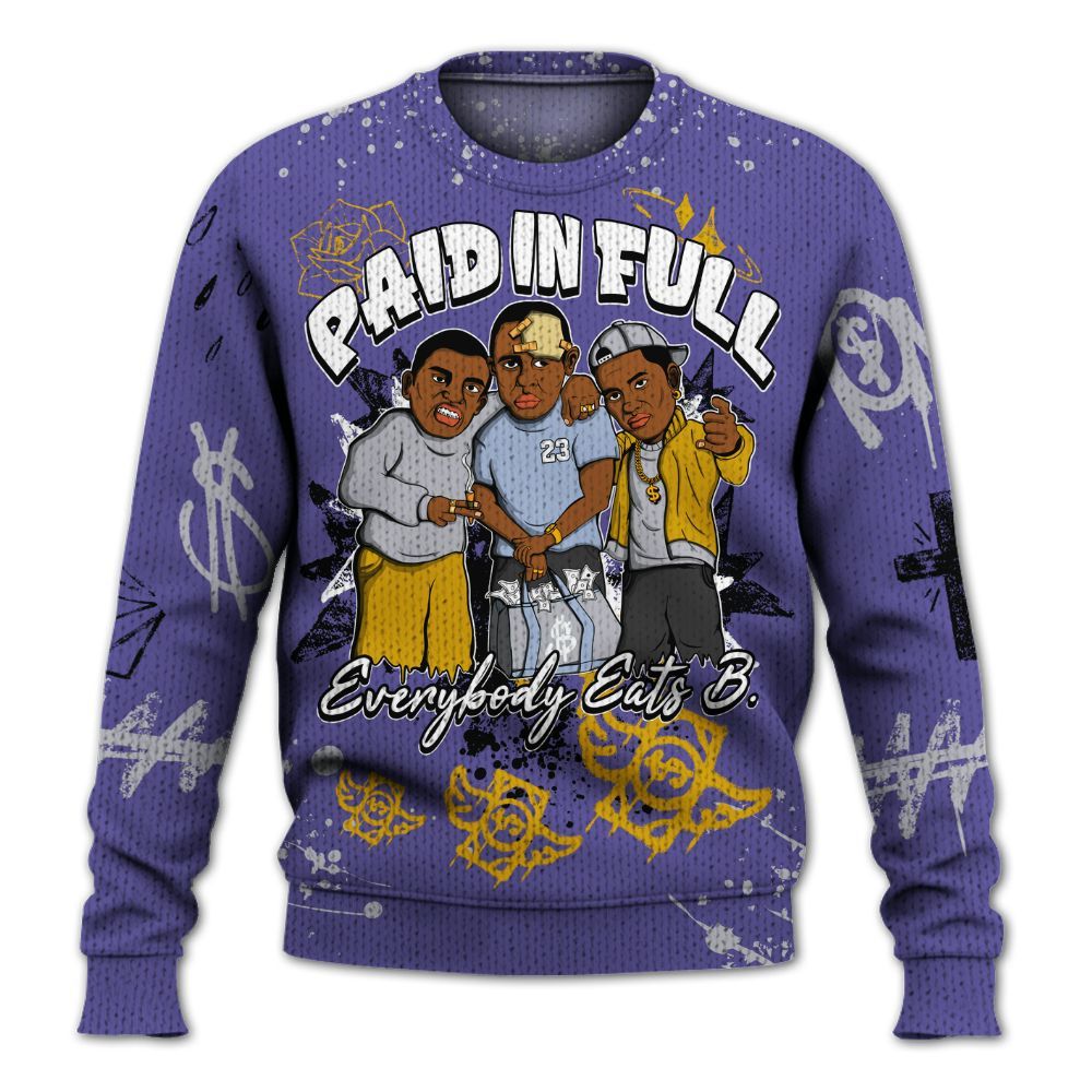 Sweater To Match Lakeshow 4s - Everybody Paid In Full Crayon Graphic