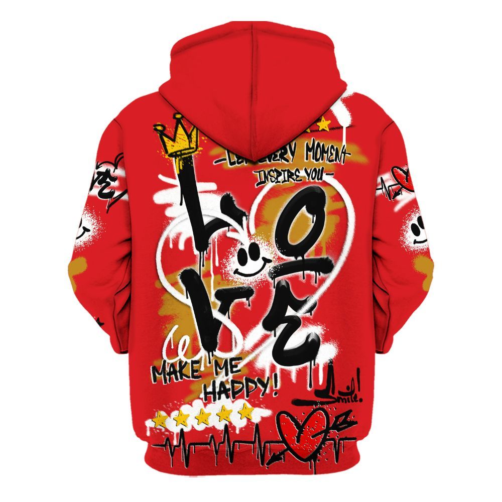 Hoodie To Match Scoot Zeros Retro Portland - Happy Love Beats Graffiti Streetwear All Over Print