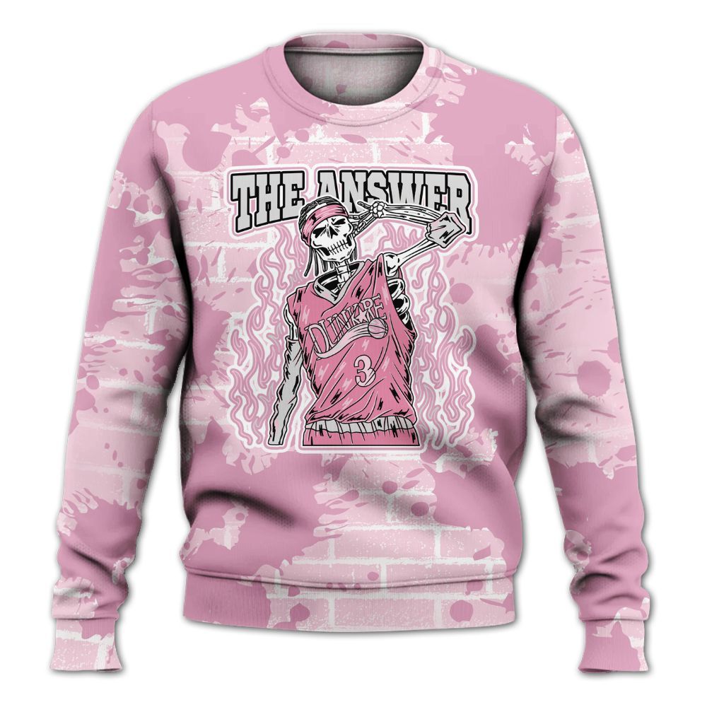 Sweatshirt To Match Orchid 4s - Allen Answer Skeleton Brick All Over Print