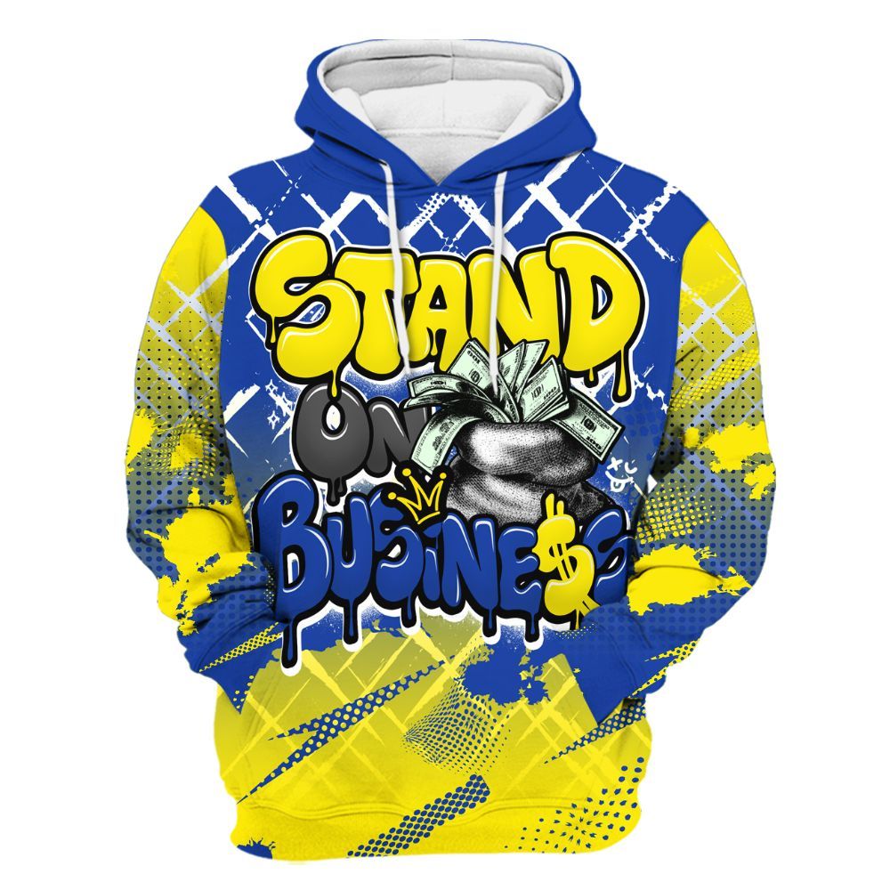 Hoodie To Match Laney 14s - Halftone Stand Business Dripping All Over Print