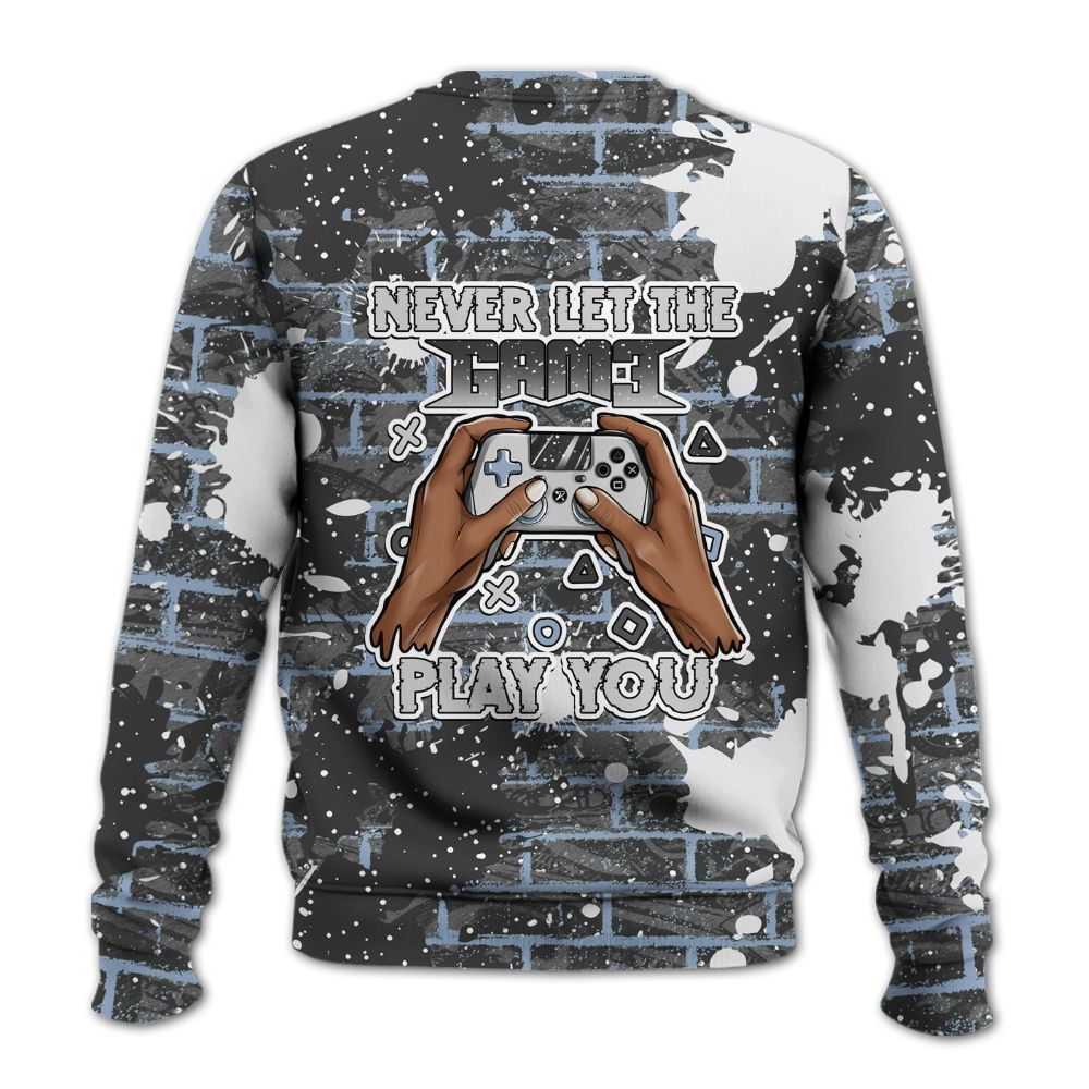 Sweatshirt To Match Reverse Black White 6s - PlayGame Human Brick All Over Print