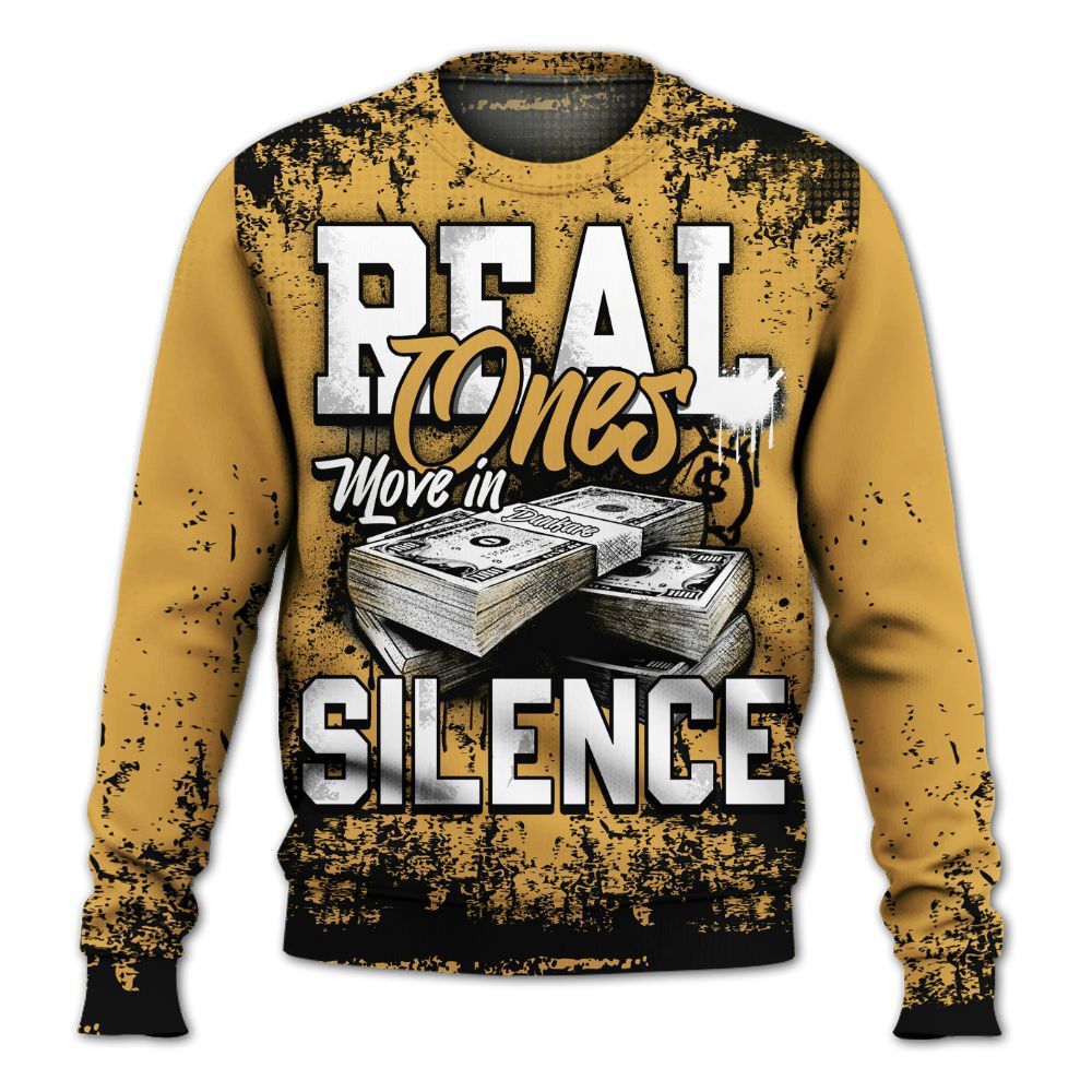 Sweatshirt To Match Low OG Rookie Of The Year 1s - Move In Silence Money Street Retro All Over Print