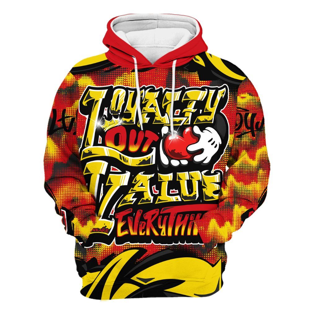 Hoodie To Match Ferrari 14s - Loyalty Out Value Graffiti All Over Print