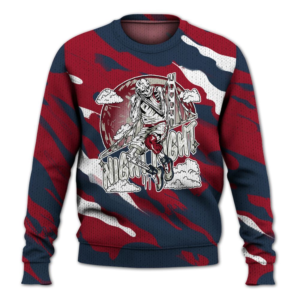 Knitted Sweater To Match Navy Blue 2024 6s - Seeya Skeleton Colored