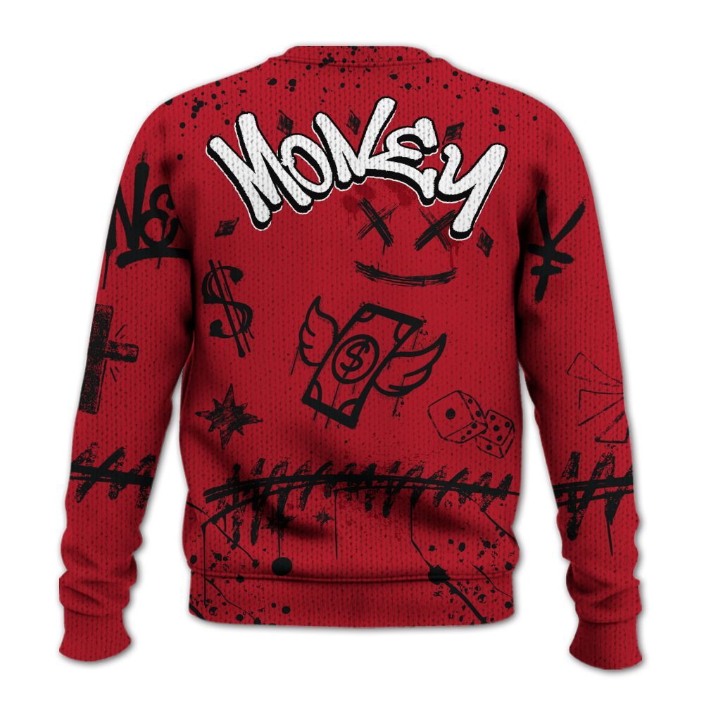 Knitted Sweater To Match Retro Raging Bull 5s - Everybody Paid In Full Crayon Cm4