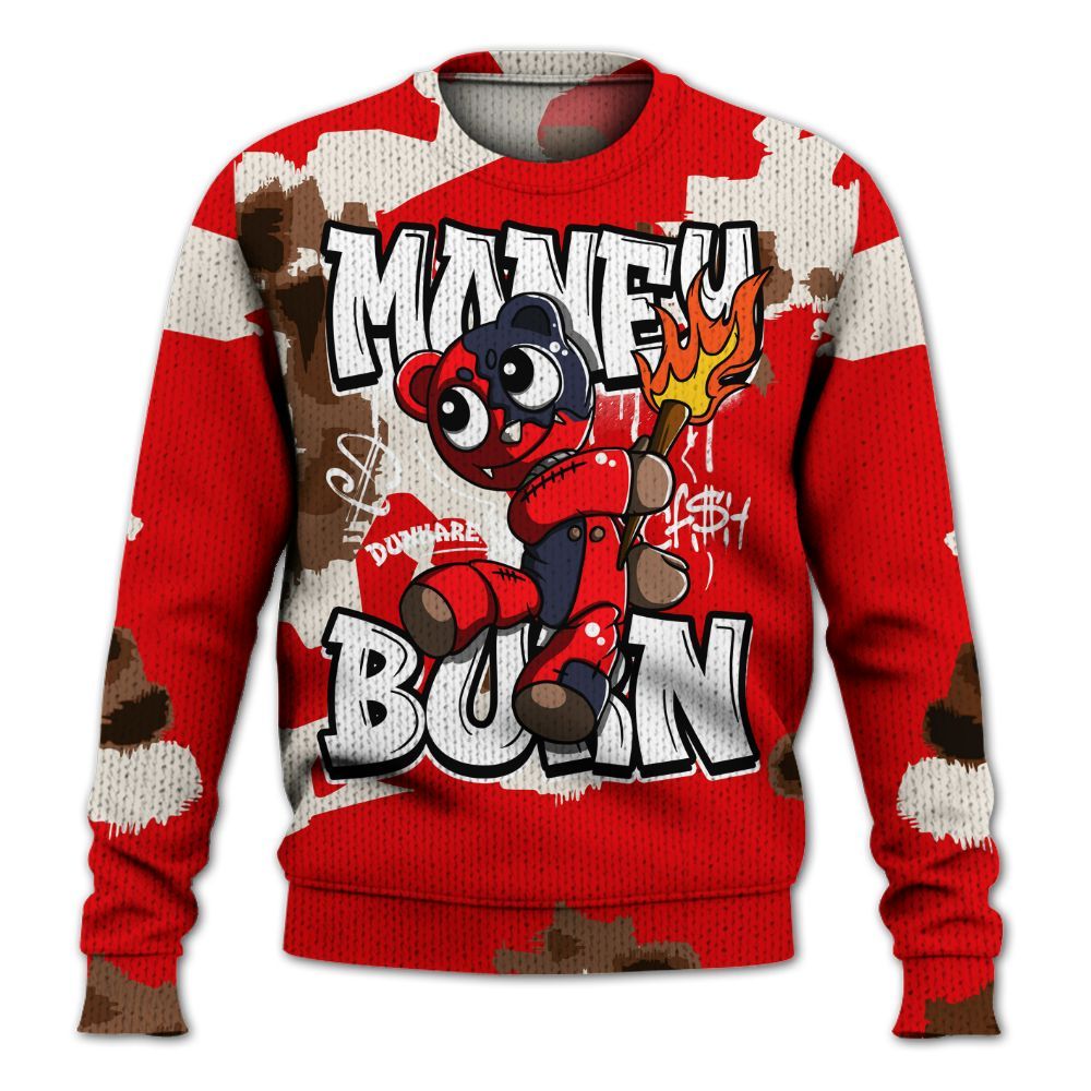 Knitted Sweater To Match Low OG Howard Bison 1s - Money Burn Retro