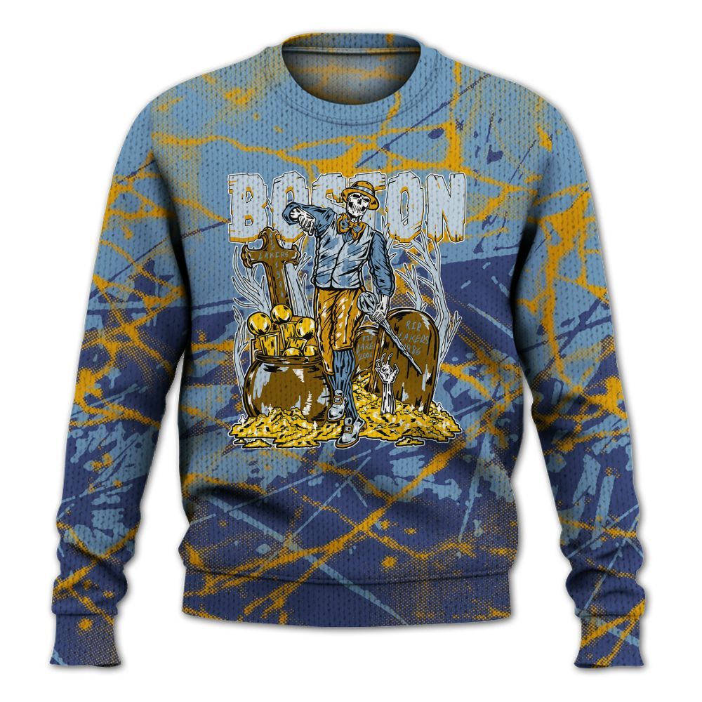 Knitted Sweater To Match High OG First In Flight 1s - Goldrush Skeleton Profound