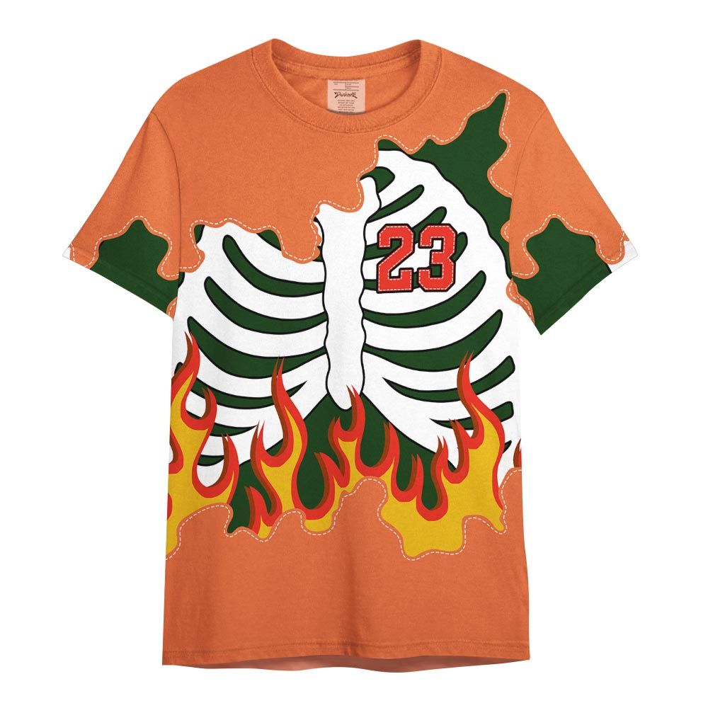 Shirt To Match Low Miami 5s - Number 23 Skeleton Flame Shirt Outfit