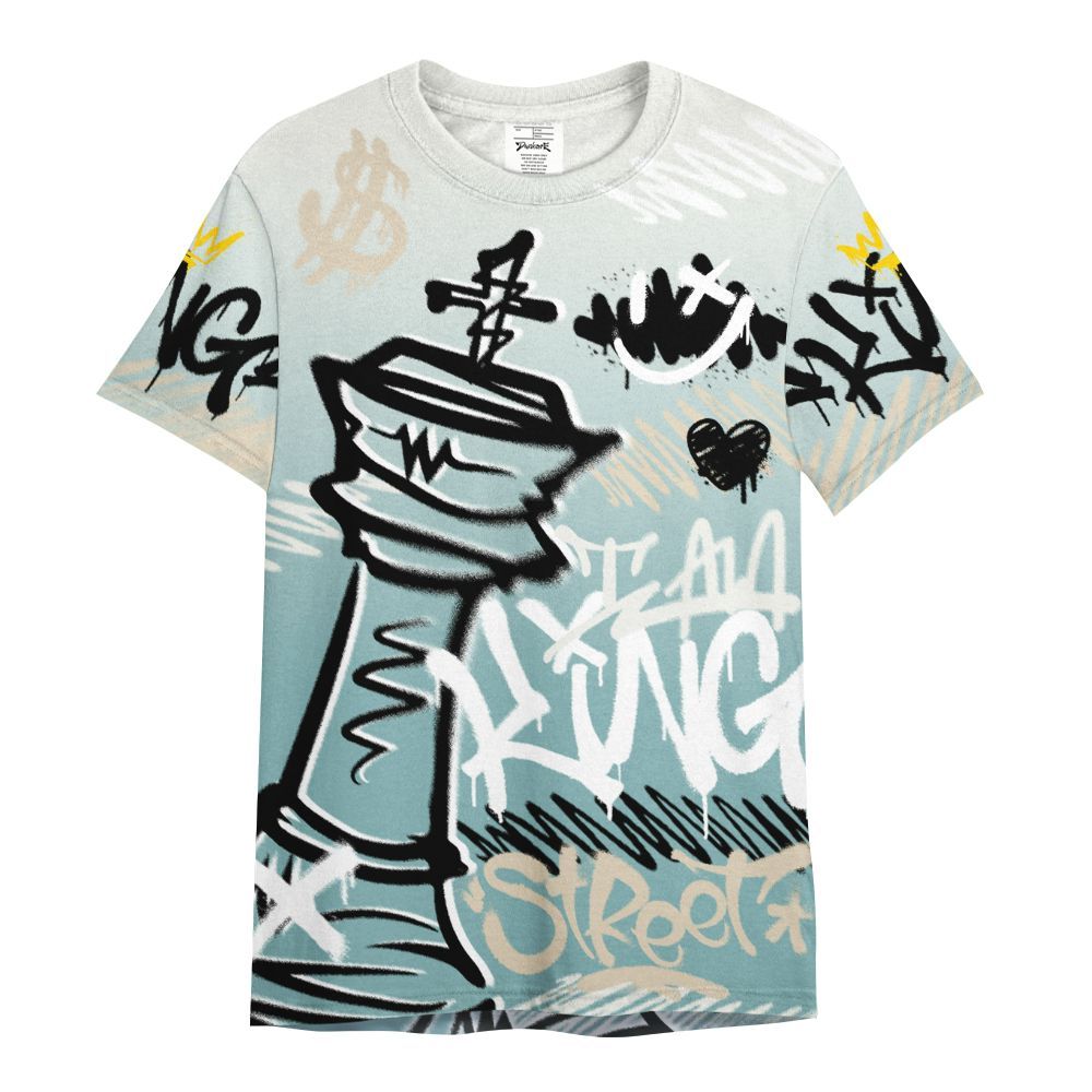 Shirt To Match Dunk Low Glacier Blue Pale Ivory - Street King Chess Streetwear All Over Print