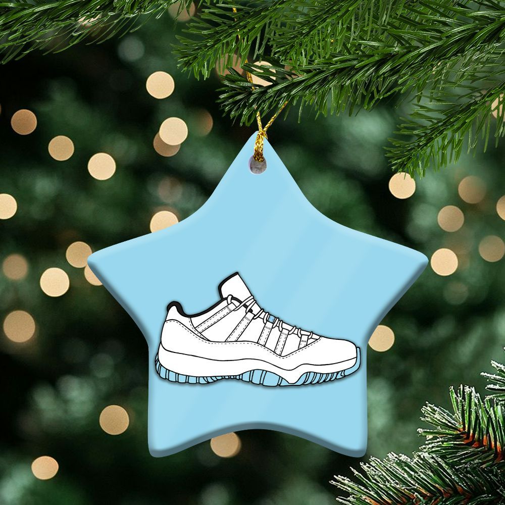 Low Legend Blue 11s Ceramic Ornaments