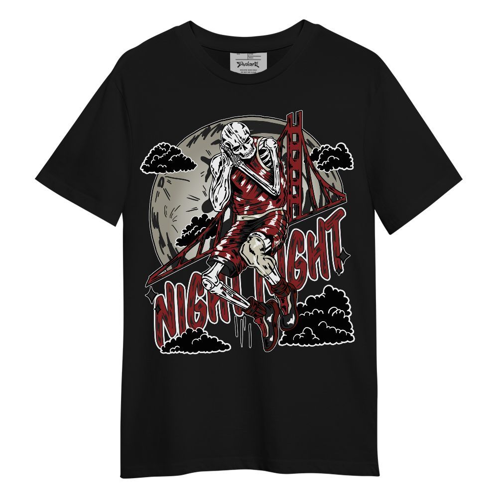 Shirt To Match High 85 Bred 1s - Golden Night Skeleton Unisex Shirt