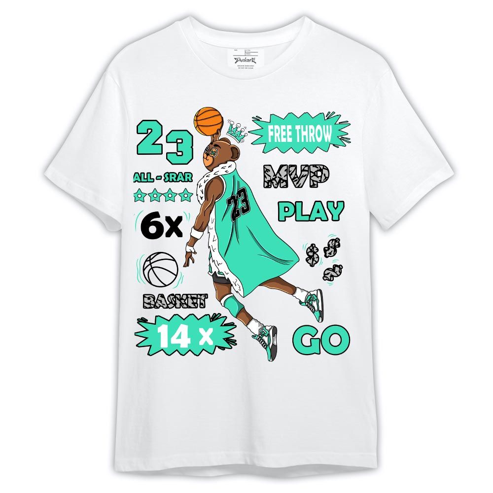 Shirt To Match Black Green Glow 3s - Graphic Free Throw Shirt Green Glow 3s Outfit