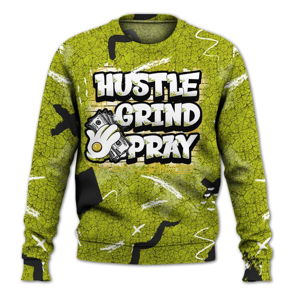 Sweatshirt To Match Dunk Low QS Halloween Skull - Hustle Grind Pray Retro All Over Print