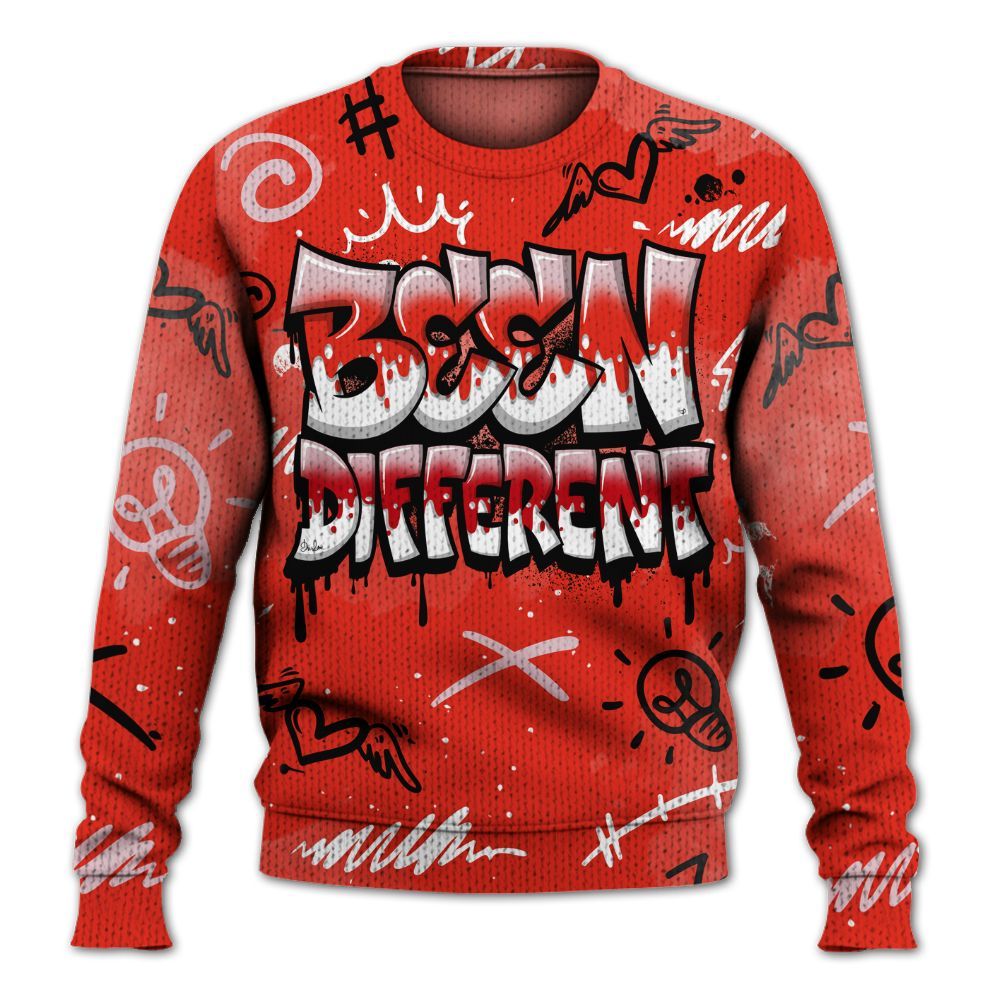 Knitted Sweater To Match Air Force 1 Low GS Valentine's Day - Drip Built Di2ferent