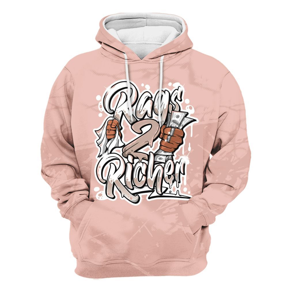 Hoodie To Match Dunk Low Pink Velvet - Rag 2 Rich Graphic All Over Print