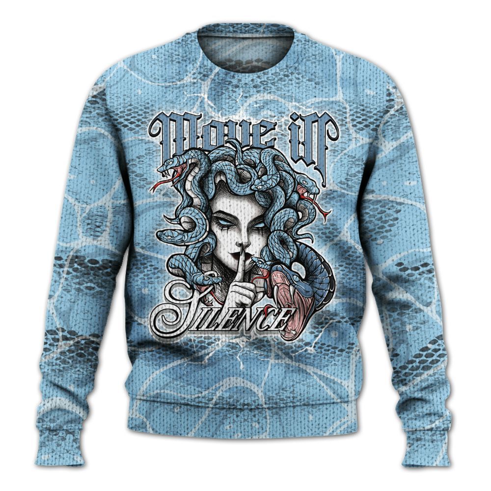 Sweater To Match Legend Blue 11s - Girl Move In Silence Graphic
